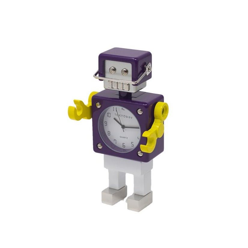 Football Robot Clock - Purple/White - Tokyobay