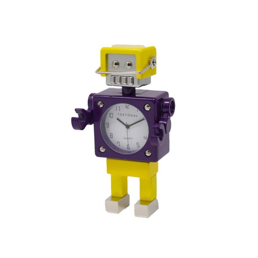 Football Robot Clock - Purple/Yellow - Tokyobay