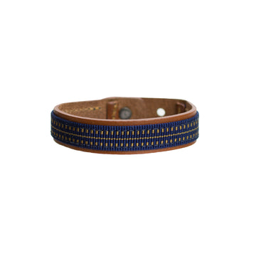 Samu Leather Cuff | Blue