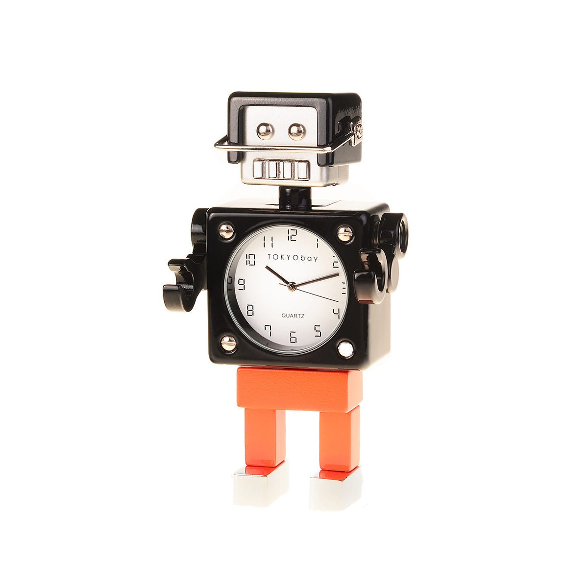 Football Robot Clock - Black/Orange - Tokyobay