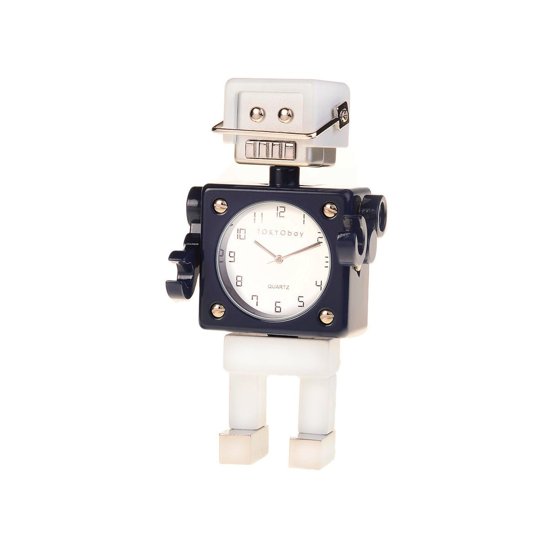 Football Robot Clock - Navy/White - Tokyobay